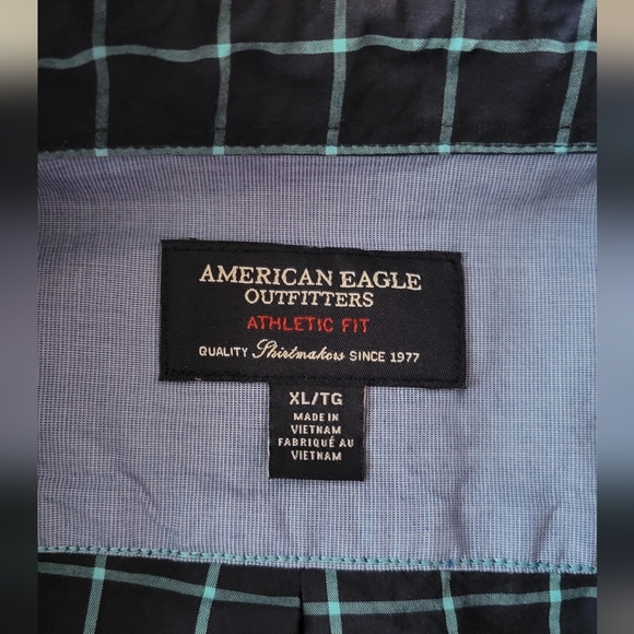 American Eagle Outfitters Men's XL Athletic Fit Long Sleeve Button Down Shirt - Picture 2 of 10